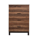 Benzara Transitional Style Wooden Chest with 4 Drawers, Large, Brown BM205709 Brown Wood BM205709