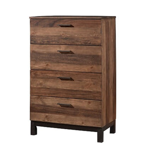 Benzara Transitional Style Wooden Chest with 4 Drawers, Large, Brown BM205709 Brown Wood BM205709