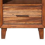 Benzara Transitional Style Nightstand with 1 Drawer and 1 Open Compartment, Brown BM205731 Brown Wood BM205731