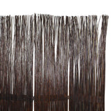 Benzara Traditional 3 Panel Wooden Willow Branch Room Divider, Brown BM205785 Brown Wood, Willow Branch and Metal BM205785