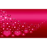 Benzara Contemporary Valentine Themed Rectangle Shape Wall Art, Red BM205842 Red Wood and Canvas BM205842