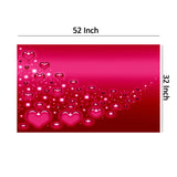 Benzara Contemporary Valentine Themed Rectangle Shape Wall Art, Red BM205842 Red Wood and Canvas BM205842