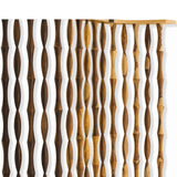 Benzara Contemporary 3 Panel Wooden Screen with Arched Pillar Design, Brown BM205869 Brown Mango Wood, Wood BM205869