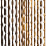 Benzara Contemporary 3 Panel Wooden Screen with Arched Pillar Design, Brown BM205869 Brown Mango Wood, Wood BM205869