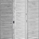 Benzara Minimal Wooden Screen with 3 Panels and Shutter Design, White BM205877 White Wood BM205877