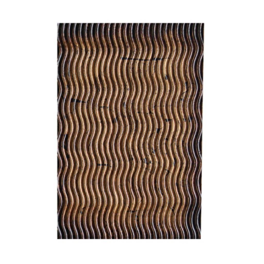 Benzara Modern Style Wooden Wall Decor with Wave Pattern, Multicolor, Set of 4 BM205902 Multicolor Wood BM205902
