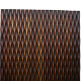 Benzara Modern Style Wooden Wall Decor with Patterned Carving, Small, Brown BM205905 Brown Wood BM205905