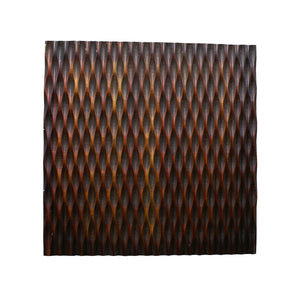 Benzara Modern Style Wooden Wall Decor with Patterned Carving, Small, Brown BM205905 Brown Wood BM205905