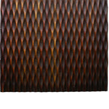 Benzara Modern Style Wooden Wall Decor with Patterned Carving, Small, Brown BM205905 Brown Wood BM205905