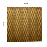 Benzara Modern Style Wooden Wall Decor with Patterned Carving, Large, Gold BM205908 Gold Wood BM205908