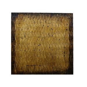 Benzara Modern Style Wood Wall Decor with Patterned Carving, Large, Gold & Brown BM205910 Gold & Brown Wood BM205910