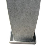 Benzara Tall Ball Top Fountain with Tall Square Vase Base Planter, Gray BM205912 Gray Sandstone, LED BM205912