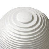 Benzara Contemporary Sandstone Polished Ball with Step Carved Lines, White BM205919 White Sandstone BM205919