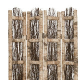 Benzara Wooden Foldable Screen with Twig Design 4 Ladder Style Panels, Brown BM205946 Brown Birch Bark Wood BM205946