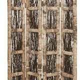 Benzara Wooden Foldable Screen with Twig Design 4 Ladder Style Panels, Brown BM205946 Brown Birch Bark Wood BM205946