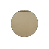 Benzara Contemporary Style Round Metal Framed Wall Mirror, Small, Gold and Silver BM205955 Gold and Silver Metal and Glass BM205955