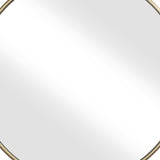 Benzara Contemporary Style Round Metal Framed Wall Mirror, Large, Gold and Silver BM205956 Gold Metal and Glass BM205956