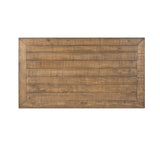 Benzara Coastal Style Rectangular Wooden Coffee Table with 2 Drawers, Brown BM205976 Brown Solid Wood and Metal BM205976