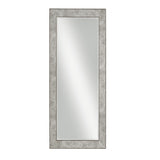 Stylish Rectangular Polystyrene Framed Leaner Mirror, Rusted Metal