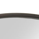 Benzara Contemporary Round Metal Framed Wall Mirror, Large, Bronze and Silver BM205990 Bronze Metal and Glass BM205990