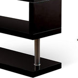 Benzara Movable Glass Top Desk with X Shaped Side Panel, Black and Clear BM206212 Black Metal and Glass BM206212