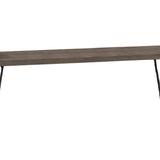 Benzara Wooden Console Table with Metal Hairpin Legs, Gray and Black BM206480 Gray and Black Wood and Metal BM206480