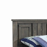 Benzara Transitional Wooden Panel Design Twin Size Headboard, Gray BM206520 Gray Wood BM206520