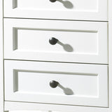 Benzara 3 Drawer Wooden Nightstand with Tapered Legs and Arched Base, White BM206667 White Solid Wood and Metal BM206667