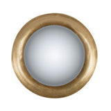 Benzara 31 Inches Round Metal Wall Mirror with LED Light, Gold BM206700 Gold Metal, LED and Mirror BM206700