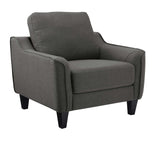 Benzara Fabric Upholstered Wooden Chair with Corner Blocked Frame, Gray BM207054 Gray Wood and Fabric BM207054