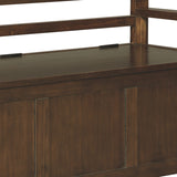 Benzara Transitional Style Wooden Bench with Lift Top Seat, Brown BM207196 Brown Wood BM207196