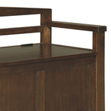 Benzara Transitional Style Wooden Bench with Lift Top Seat, Brown BM207196 Brown Wood BM207196