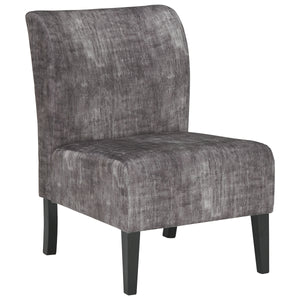 Benzara Wooden Armless Accent Chair with Fabric Upholstery, Gray BM207213 Gray Wood and Fabric BM207213