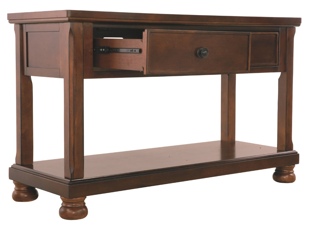 Benzara Wooden Console Table with Bun Feet and Storage Space, Brown BM207223 Brown Wood BM207223