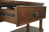 Benzara Wooden Console Table with Bun Feet and Storage Space, Brown BM207223 Brown Wood BM207223