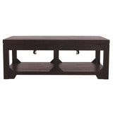 Benzara Wooden Lift Top Coffee Table with One Open Shelf, Brown BM207231 Brown Wood BM207231