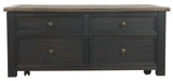 Benzara Wooden Lift Top Coffee Table with Drawers and Caster, Black and Brown BM207232 Black and Brown Wood BM207232