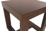 Benzara Wooden End Table with Sled Style Base, Brown BM207241 Brown Wood BM207241