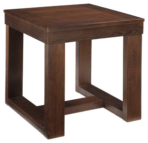 Benzara Wooden End Table with Sled Style Base, Brown BM207241 Brown Wood BM207241