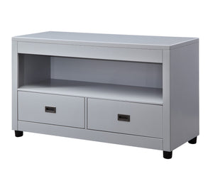 Benzara Transitional Style Wooden Sofa Table with 2 Drawers, Gray and Black BM207459 Black and Gray Wood BM207459