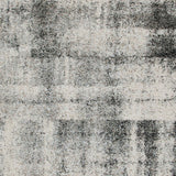 Benzara 90 X 63 Inches Fabric Power Loomed Rug with Splotched Print, Black and Gray BM207812 Black and Gray Fabric BM207812