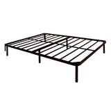 Benzara Low Profile Twin Size Metal 11 Slats Bed Frame, Black BM208093 Black Metal BM208093