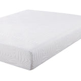 Benzara Twin Size Mattress with Patterned Fabric Upholstery, White BM208149 White Foam and Fabric BM208149