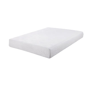 Benzara Twin Size Mattress with Patterned Fabric Upholstery, White BM208149 White Foam and Fabric BM208149