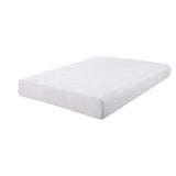 Twin Size Mattress with Patterned Fabric Upholstery, White