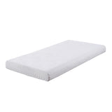 Twin Size Mattress with Patterned Fabric Upholstery, White