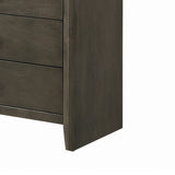 Benzara Transitional Style Wooden Chest with 5 Spacious Drawers, Gray BM208174 Gray Wood BM208174