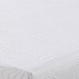 Benzara Twin XL Size Mattress with Patterned Fabric Upholstery, White BM208179 White Foam and Fabric BM208179