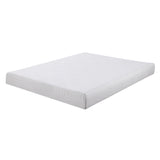 Twin XL Size Mattress with Patterned Fabric Upholstery, White
