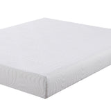 Benzara Twin Size Mattress with Patterned Fabric Upholstery, White BM208190 White Foam and Fabric BM208190